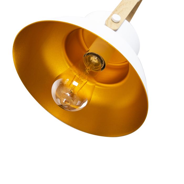 Hanglamp Modern Wit Aluminium met Hout - Valott Lumi