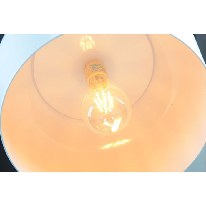 Hanglamp Modern Wit Rond Aluminium en Hout - Valott Jari