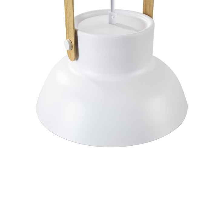 Hanglamp Modern Wit Aluminium met Hout - Valott Lumi