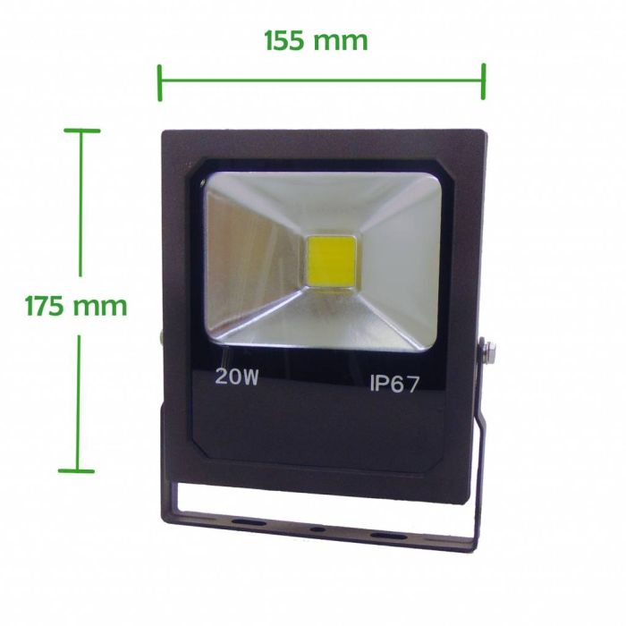 LED Bouwlamp 20 Watt - 4000K (helder wit) - IP67 - Crius