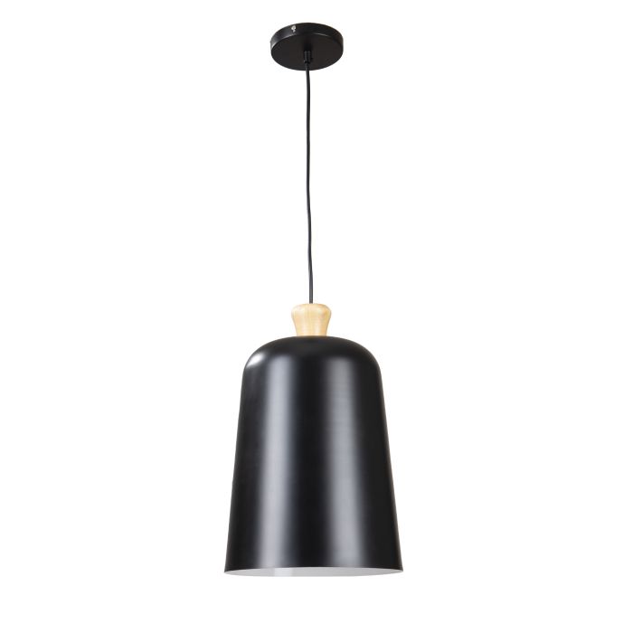 Hanglamp Zwart Aluminium met hout - Valott Eliisa