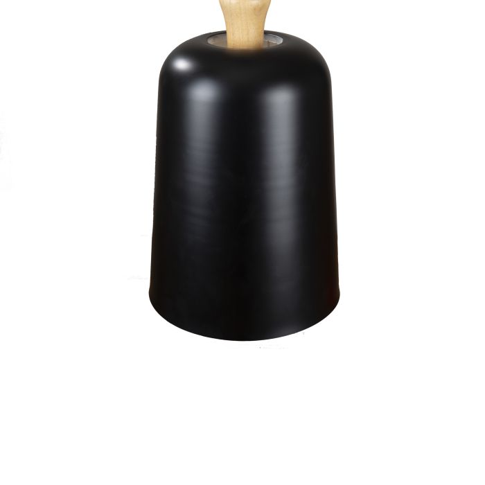 Hanglamp Zwart Aluminium met hout - Valott Eliisa