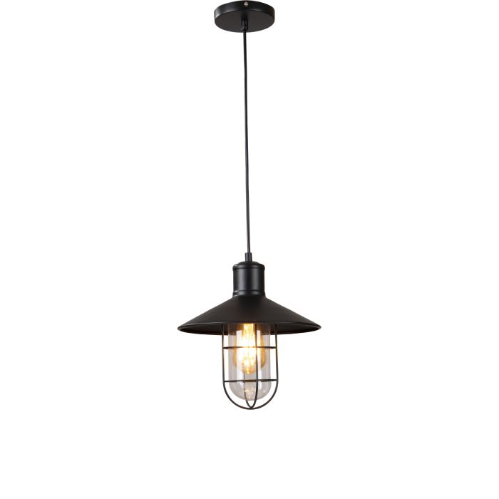 Hanglamp Industrieel Zwart Aluminium  - Valott Thymo
