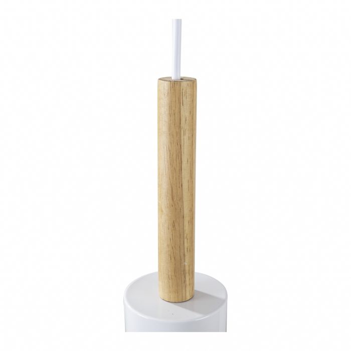 Hanglamp Modern Wit Rond Aluminium en Hout - Valott Pirkko