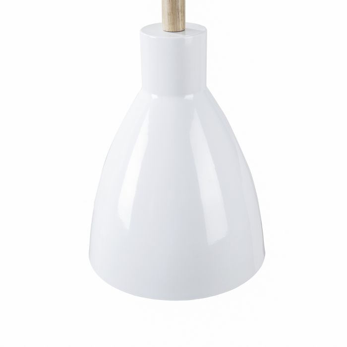 Hanglamp Modern Wit Rond Aluminium en Hout - Valott Pirkko