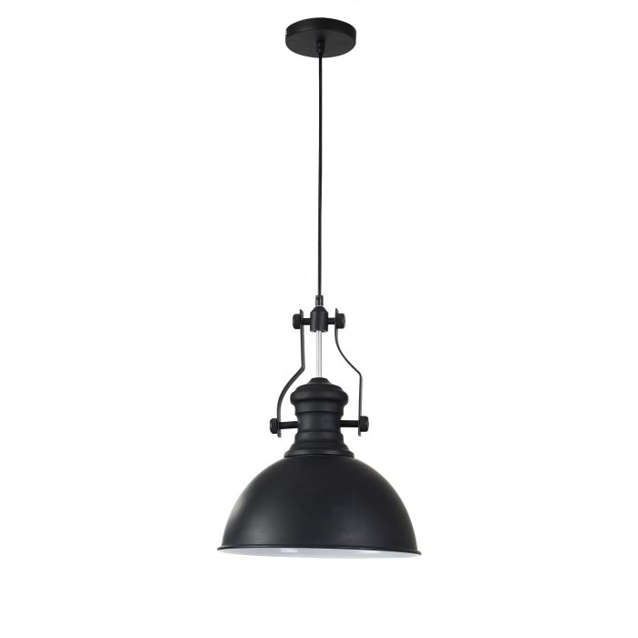 Hanglamp Industrieel Zwart Rond Metaal - Valott Vesa