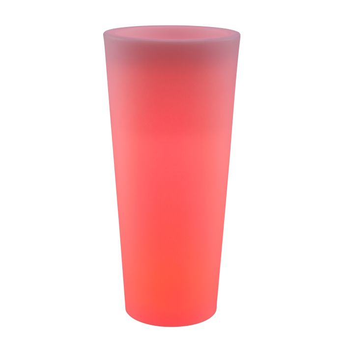 Oplaadbare Bloempot Rond 90 cm LED RGB incl. Afstandsbediening - Funnylights Onix Tuinlamp