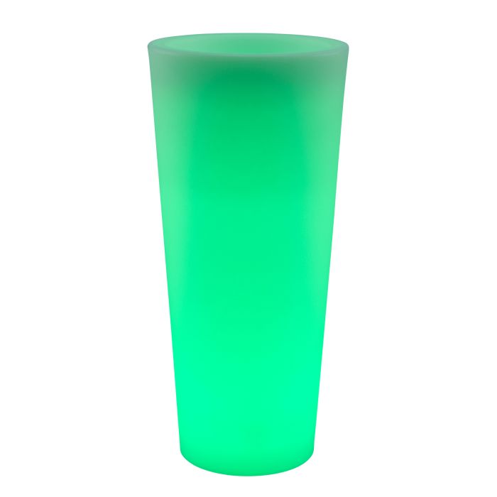 Oplaadbare Bloempot Rond 90 cm LED RGB incl. Afstandsbediening - Funnylights Onix Tuinlamp