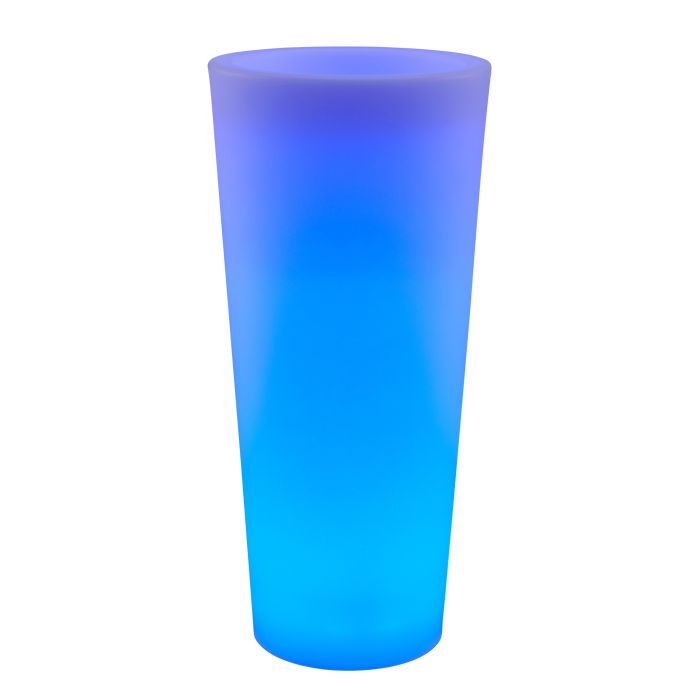 Oplaadbare Bloempot Rond 90 cm LED RGB incl. Afstandsbediening - Funnylights Onix Tuinlamp