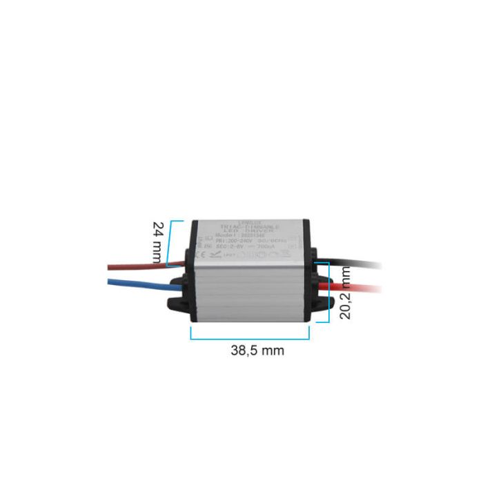 Dimbare LED driver 700mA 2-6V 4 Watt (IP67)