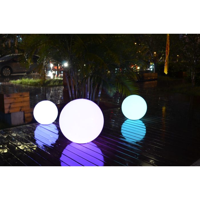 Oplaadbare Bol 30 cm LED RGB  incl. Afstandsbediening - Funnylights Venonat Tuinlamp