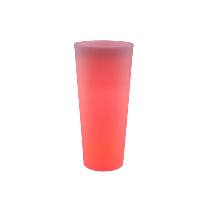 Oplaadbare Bloempot Rond 90 cm LED RGB incl. Afstandsbediening - Funnylights Onix Tuinlamp