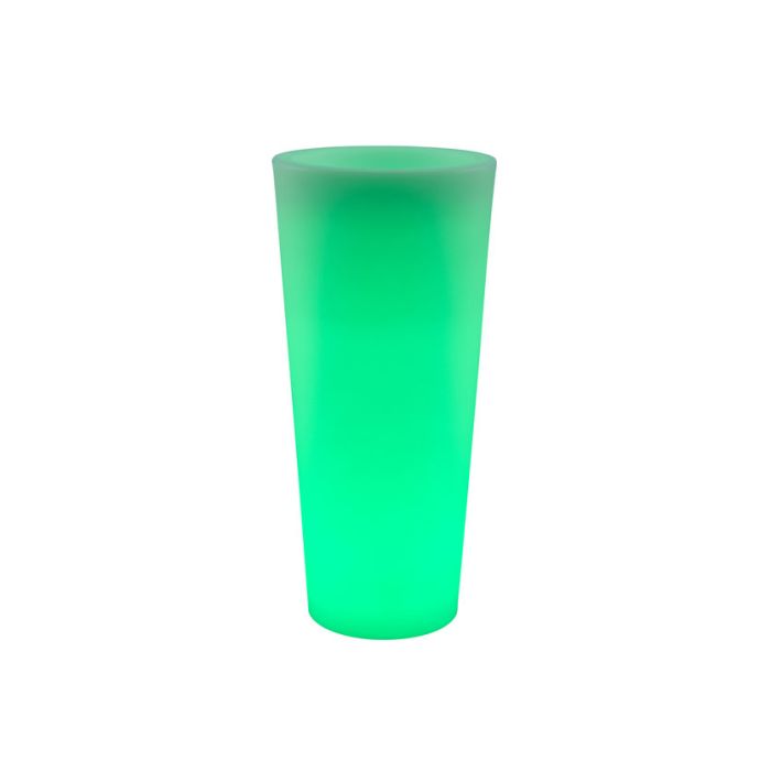 Oplaadbare Bloempot Rond 90 cm LED RGB incl. Afstandsbediening - Funnylights Onix Tuinlamp