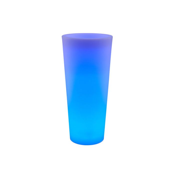 Oplaadbare Bloempot Rond 90 cm LED RGB incl. Afstandsbediening - Funnylights Onix Tuinlamp