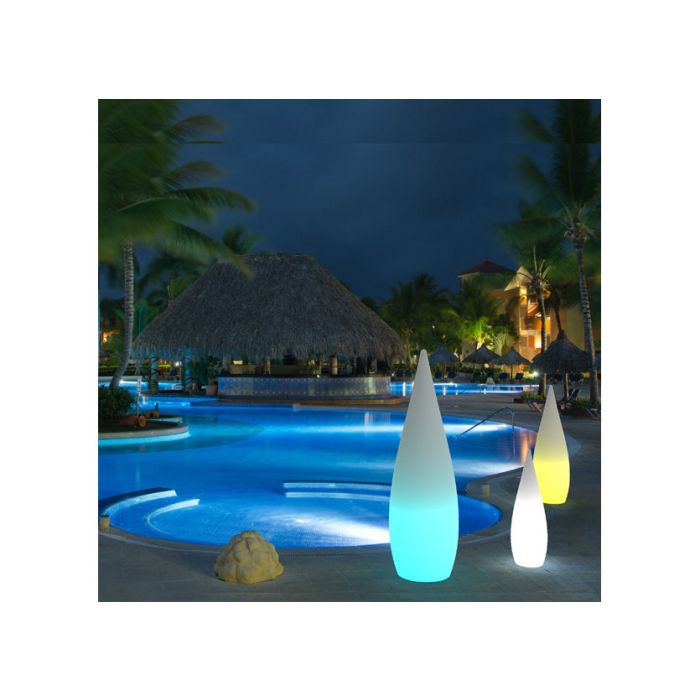 Oplaadbare Staande Lamp LED RGB Waterdruppel 80 cm incl.  Afstandsbediening - Funnylights Muk Tuinlamp