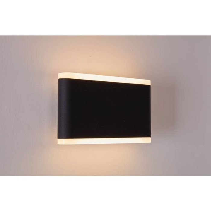 Moderne Buitenwandlamp up down Zwart incl. LED - Garleds Vuurdoorn