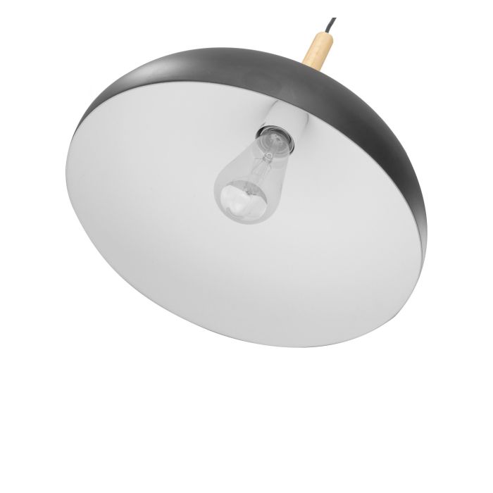 Hanglamp Modern Zwart Rond Aluminium en Hout - Valott Riikka