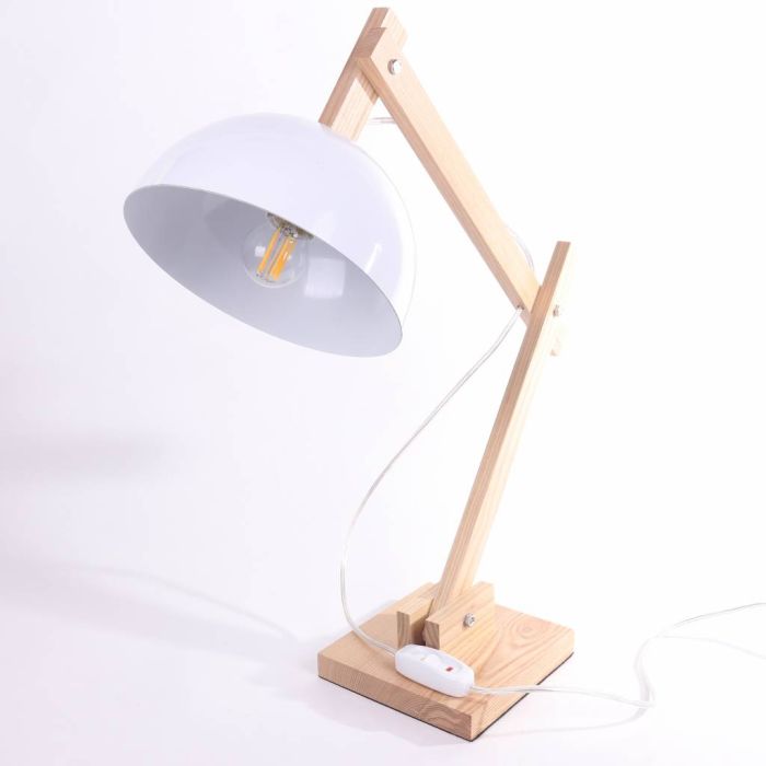 Witte Houten Tafellamp - Valott Palm