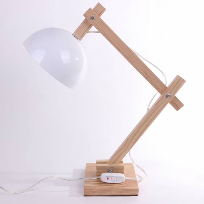Witte Houten Tafellamp - Valott Palm