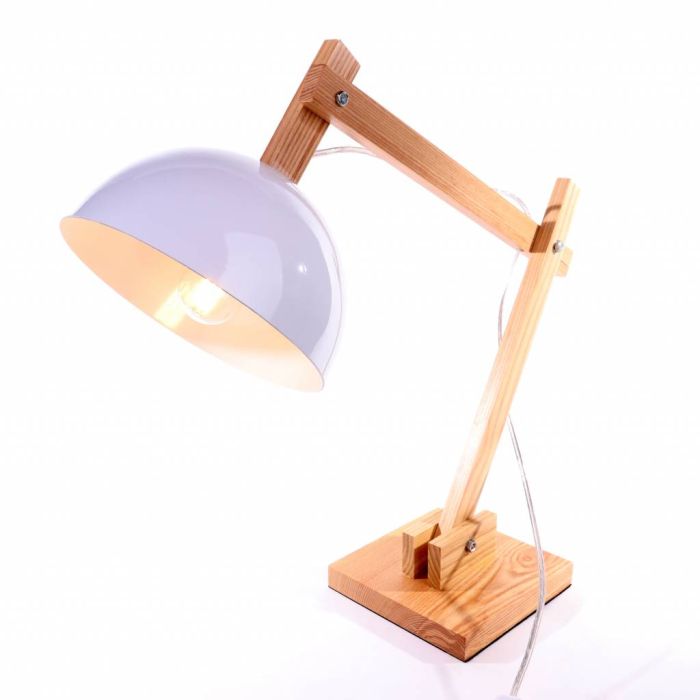 Witte Houten Tafellamp - Valott Palm