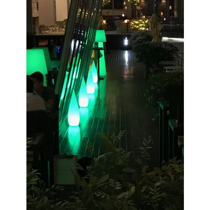 Oplaadbare Staande Lamp LED RGB Waterdruppel 80 cm incl.  Afstandsbediening - Funnylights Muk Tuinlamp