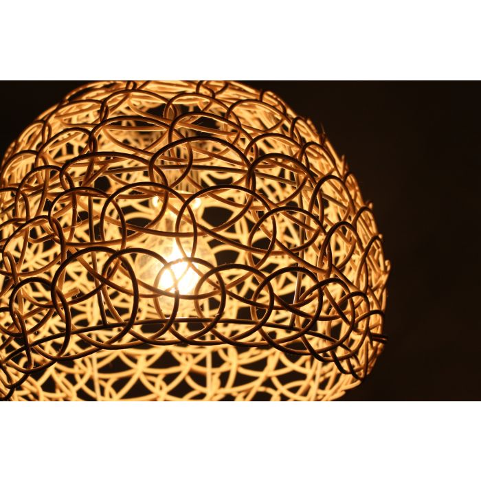 Hanglamp Hout Rond Houtkleur 35 cm - Madera Carpe