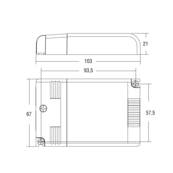 LED Driver Set Dimbaar 25W  TCI Jolly 1-10V push
