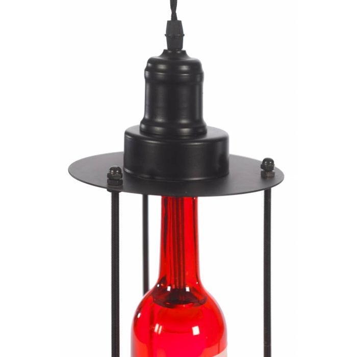 Industriële Hanglamp Rode Wijnfles  Scaldare Verano