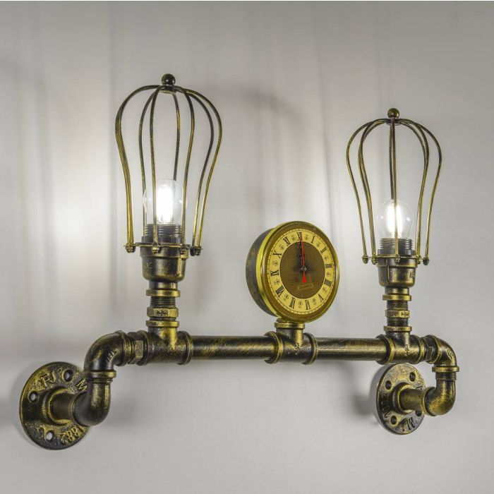 Industriële Tweelichts Wandlamp Waterleiding - Funnylights Kakuna