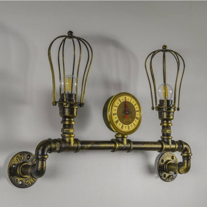 Industriële Tweelichts Wandlamp Waterleiding - Funnylights Kakuna