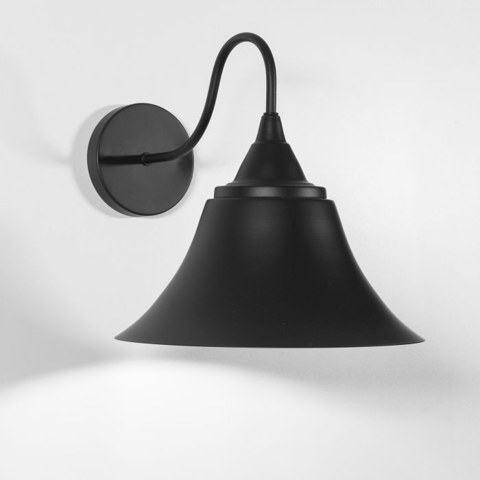 Zwarte Klok Wandlamp  Valott Ampua