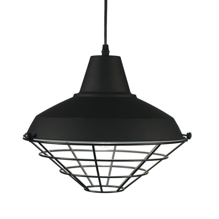 Industriële Hanglamp Cage Design Zwart  Valott Kae