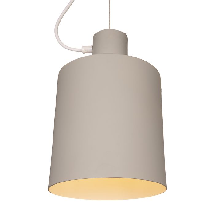 Hanglamp Modern Grijs Rond Wit Metaal - Scaldare Sacile