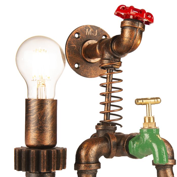 Industriële Wandlamp Tap met Twee Lichtpunten  Funnylights Ditto
