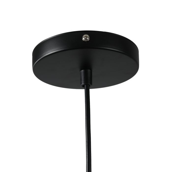 Hanglamp Modern Zwart Rond Aluminium en Hout - Valott Sirkka