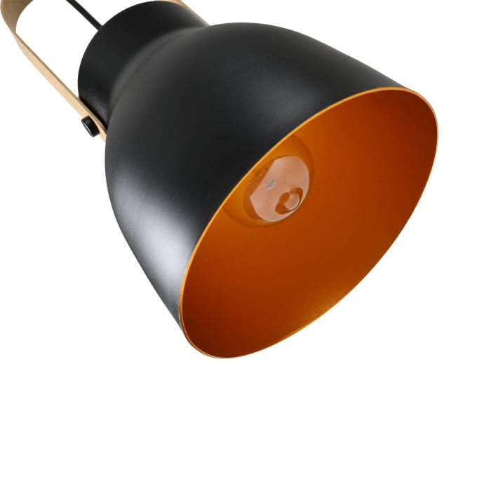 Hanglamp Modern Zwart Aluminium met Hout - Valott Maija