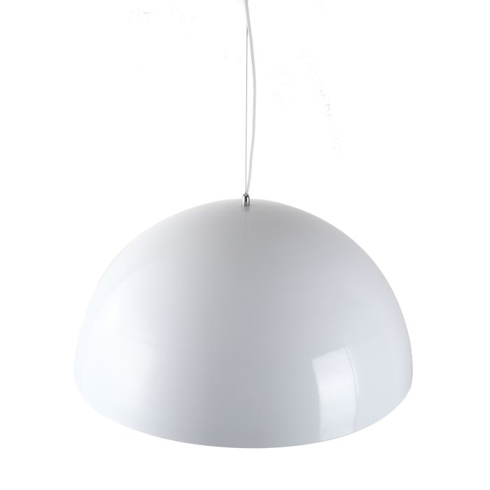 Hanglamp Wit met Zilveren Binnenkant 60 cm - Scaldare Lucano