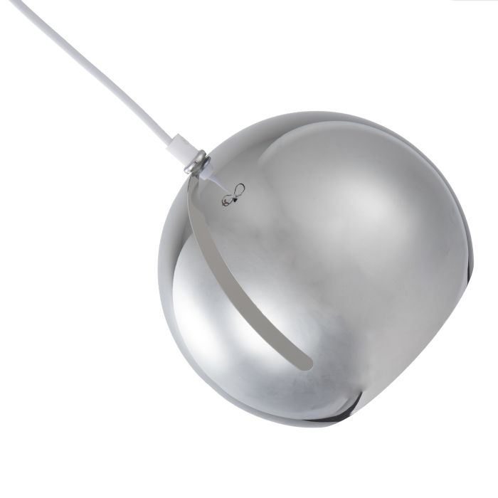 Hanglamp Modern Chrome Rond Metaal  - Scaldare Balbano