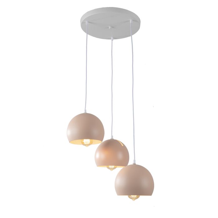 Hanglamp Modern Roze Rond Metaal 3 Licht  - Scaldare Aino