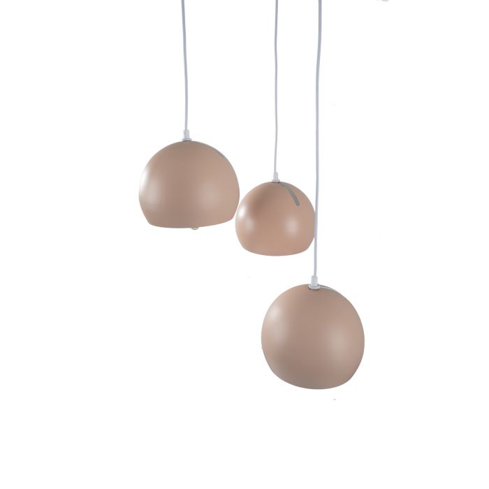 Hanglamp Modern Roze Rond Metaal 3 Licht  - Scaldare Aino
