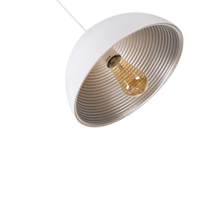 Hanglamp Wit met Zilveren Binnenkant 30 cm - Scaldare Lucano