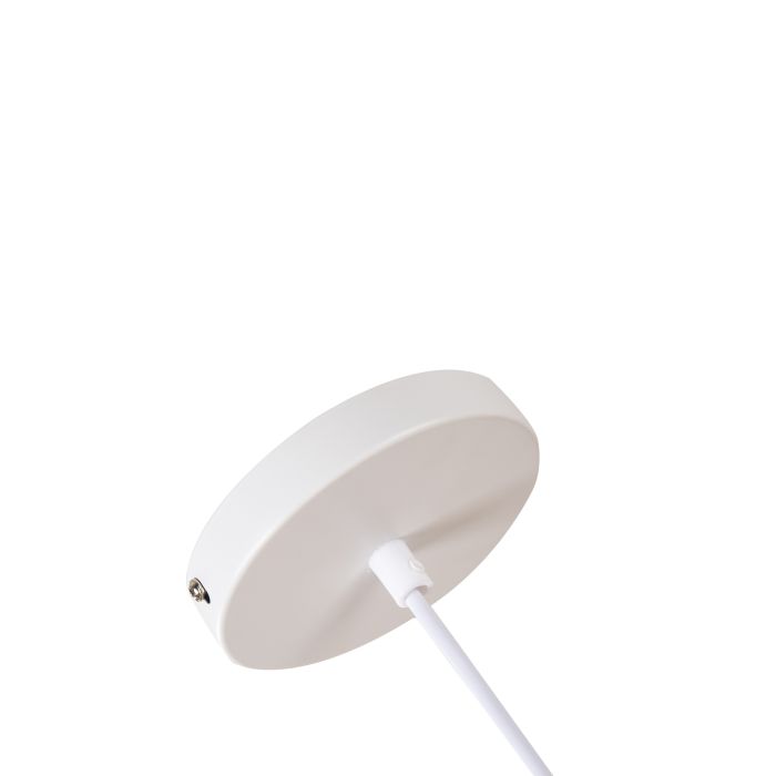 Hanglamp Wit met Zilveren Binnenkant 30 cm - Scaldare Lucano