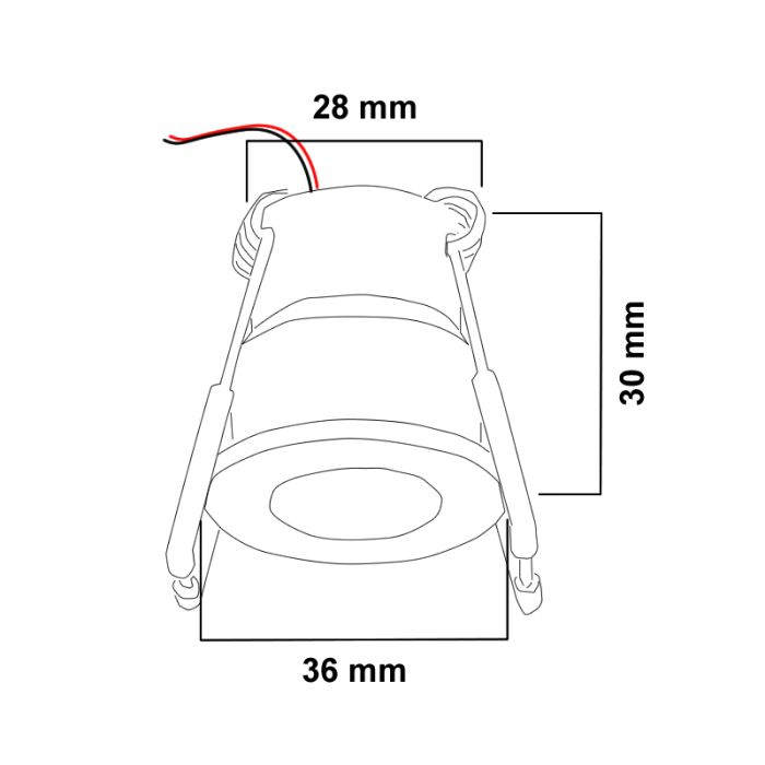 Monno LED inbouwspot 3 Watt (IP65)  los zonder driver