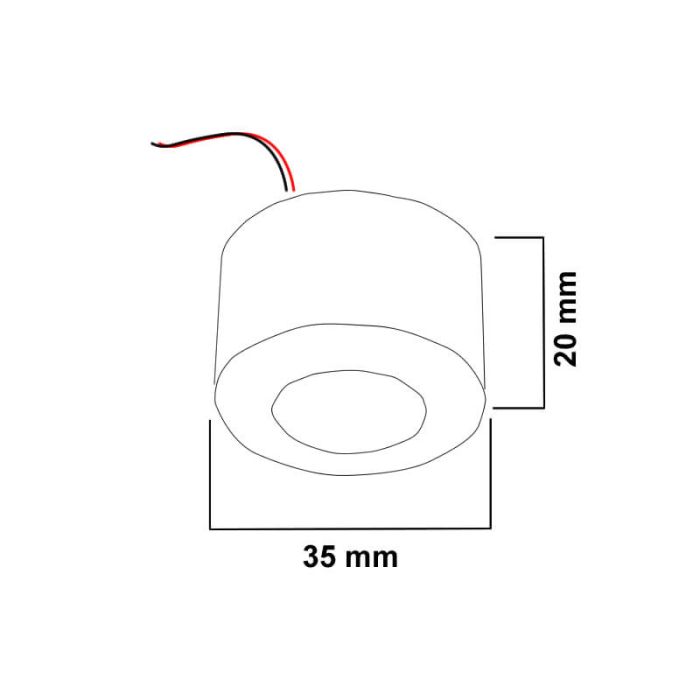 Set 10 stuks led veranda verlichting Nani opbouw