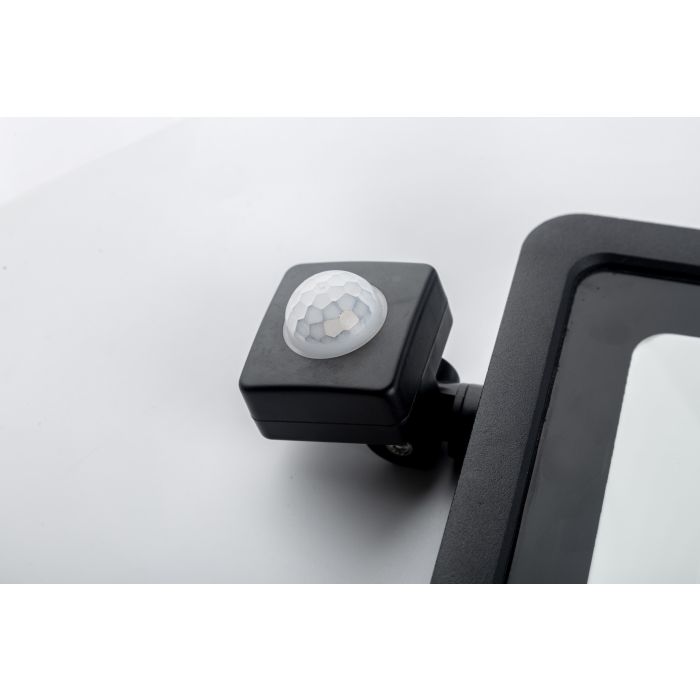 LED Bouwlamp Zwart met Sensor 50W - 3000K - IP66 - Crius