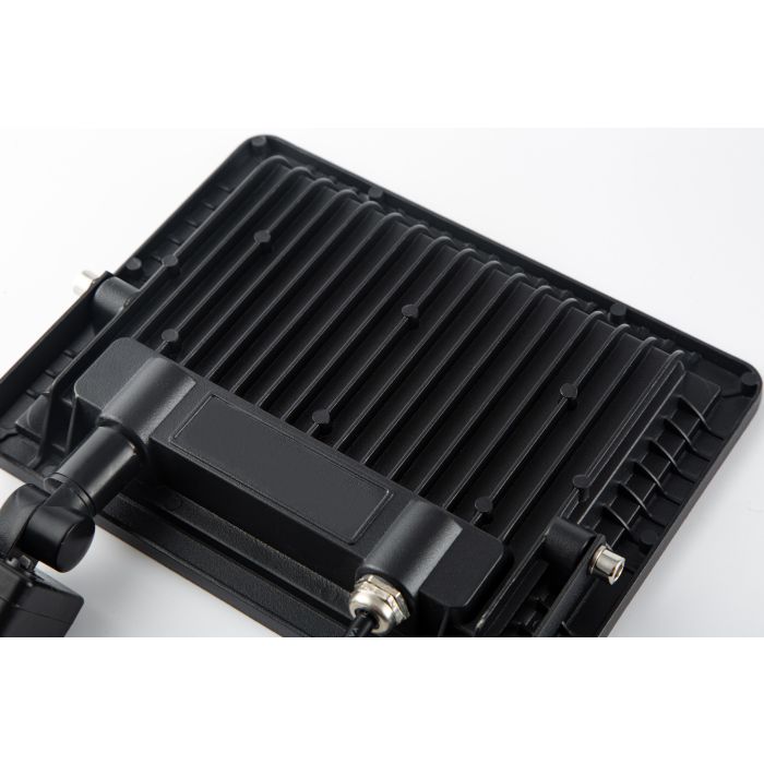 LED Bouwlamp Zwart met Sensor 50W - 3000K - IP66 - Crius