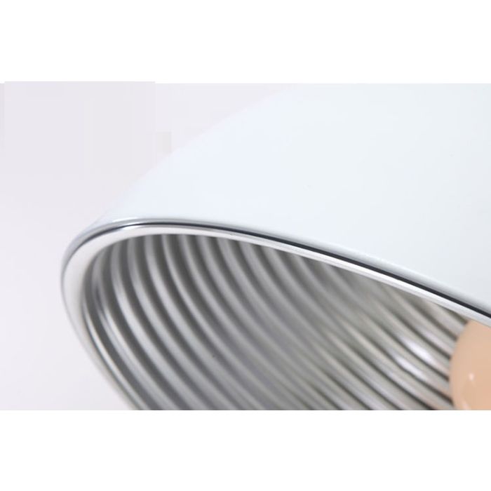 Hanglamp Wit met Zilveren Binnenkant 30 cm - Scaldare Lucano