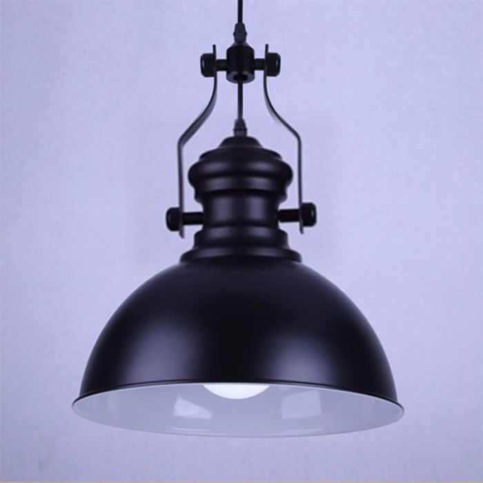 Hanglamp Industrieel Zwart Rond Metaal - Valott Vesa