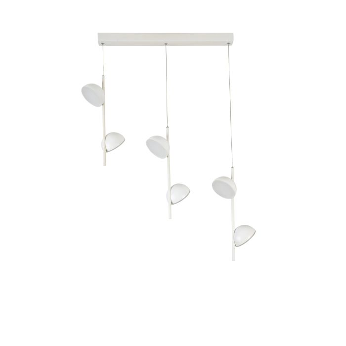 Hanglamp LED Modern Wit Rond 6 Lichtpunten - Scaldare Galbiate