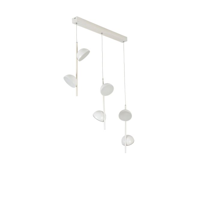 Hanglamp LED Modern Wit Rond 6 Lichtpunten - Scaldare Galbiate